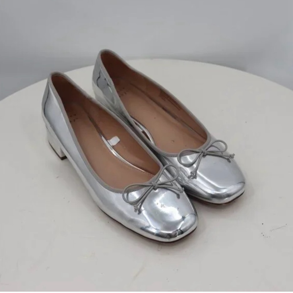 A New Day Target Silver Ballet Flats, size 9.5